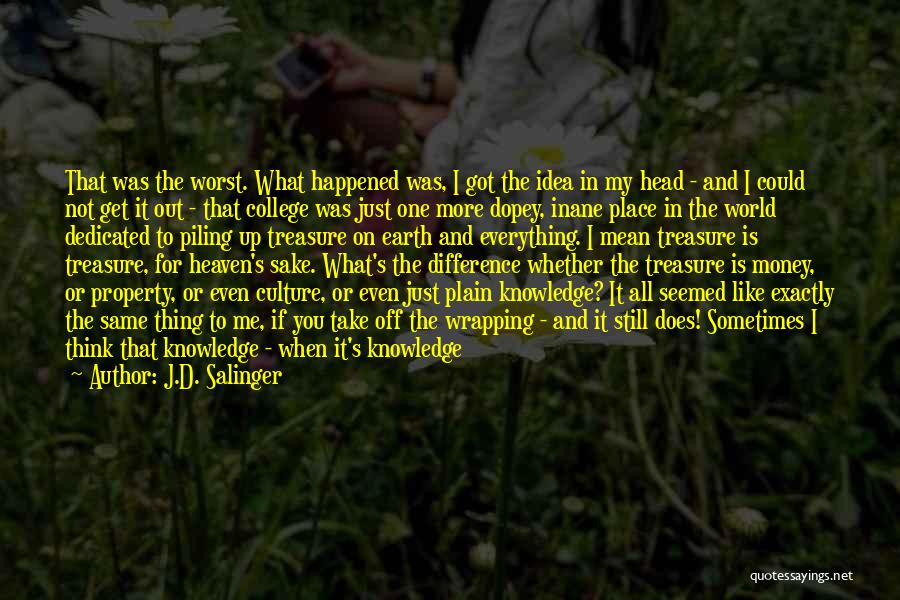 Disgusting World Quotes By J.D. Salinger