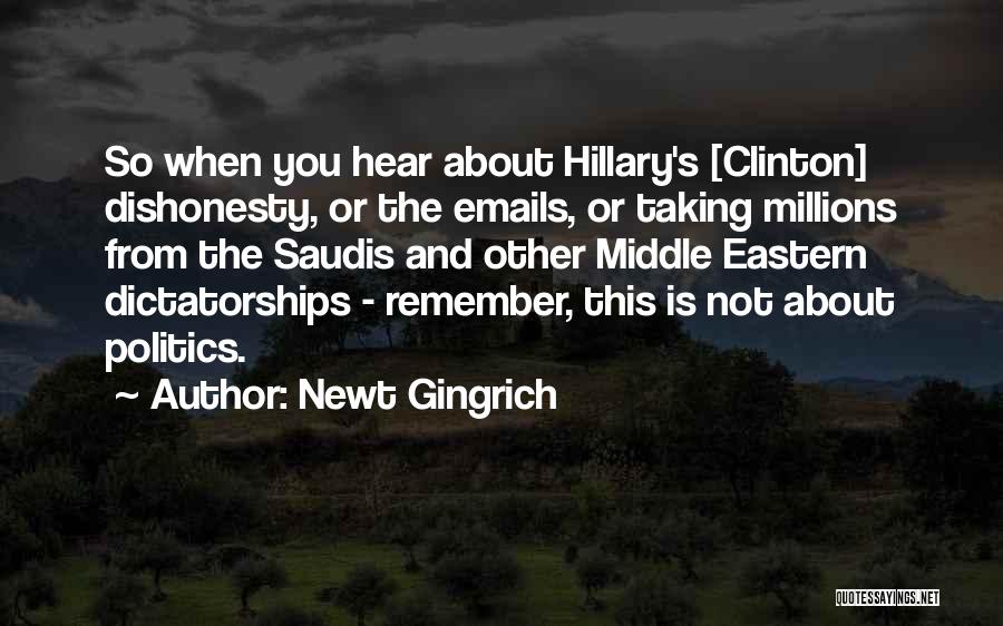 Dishonesty Quotes By Newt Gingrich