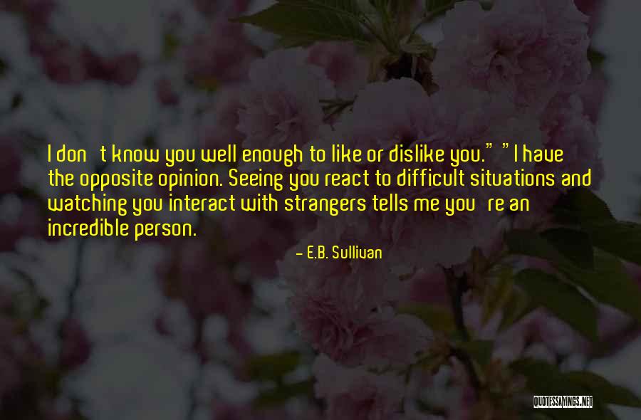 Dislike Person Quotes By E.B. Sullivan Dislike Person Quotes By E.B. Sullivan