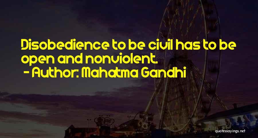 Disobedience Quotes By Mahatma Gandhi