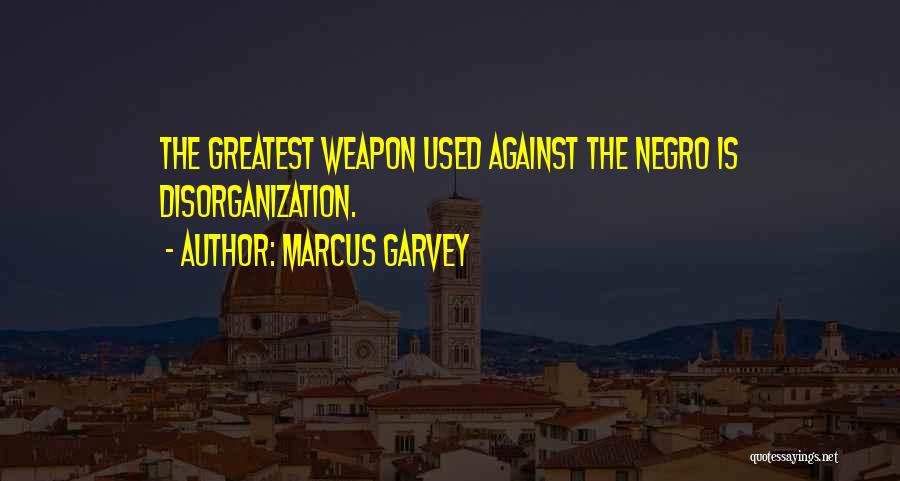 Disorganization Quotes By Marcus Garvey