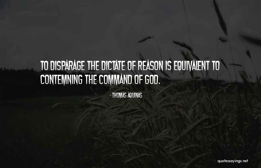 Disparage Quotes By Thomas Aquinas