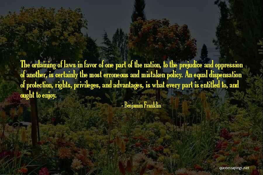 Dispensation Quotes By Benjamin Franklin