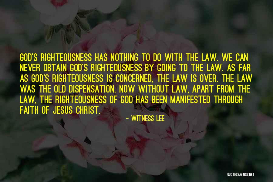 Dispensation Quotes By Witness Lee