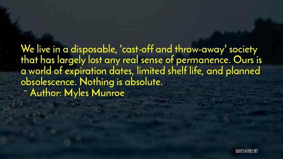 Disposable Quotes By Myles Munroe