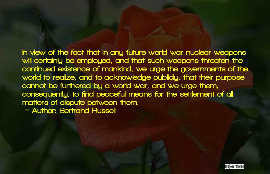 Dispute Settlement Quotes By Bertrand Russell