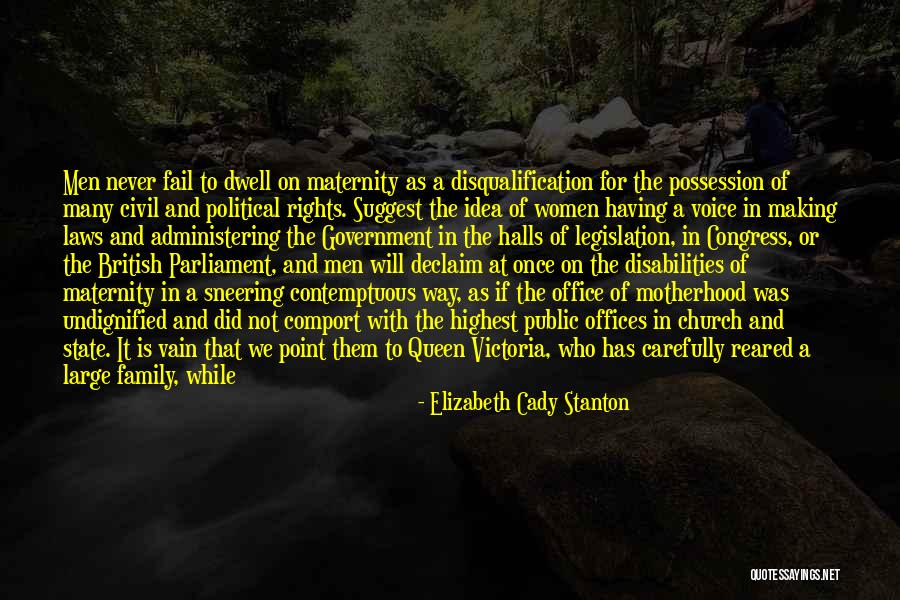 Disqualification Quotes By Elizabeth Cady Stanton Disqualification Quotes By Elizabeth Cady Stanton