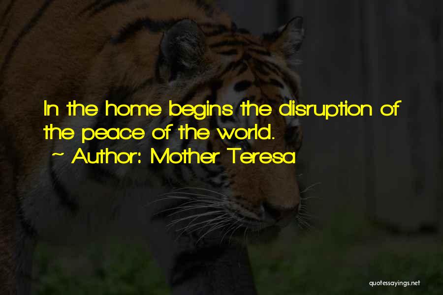 Disruption Quotes By Mother Teresa