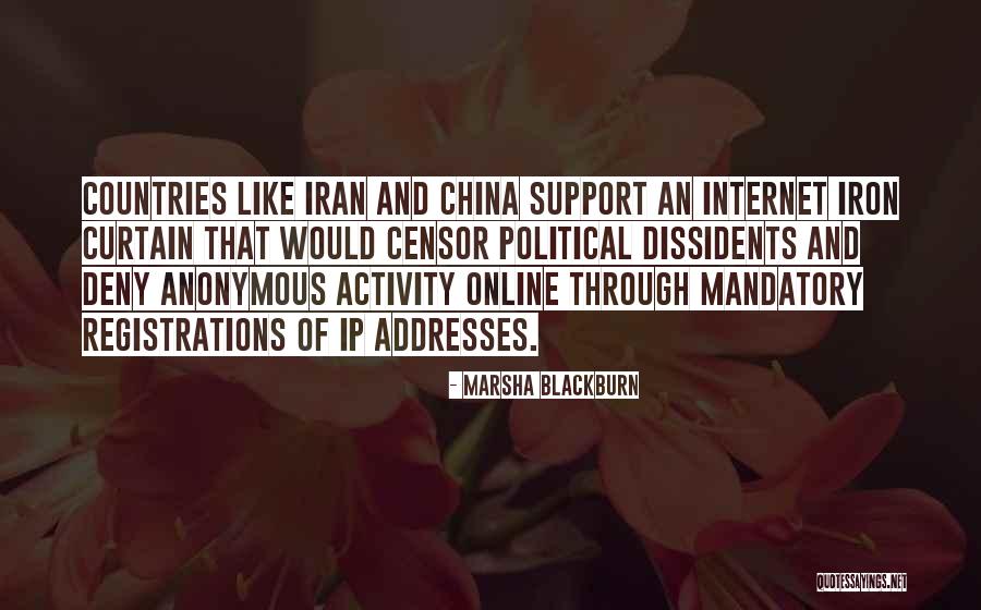 Dissidents Quotes By Marsha Blackburn Dissidents Quotes By Marsha Blackburn
