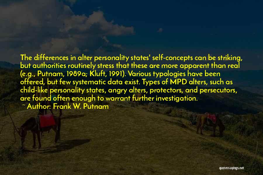 Dissociative Personality Disorder Quotes By Frank W. Putnam