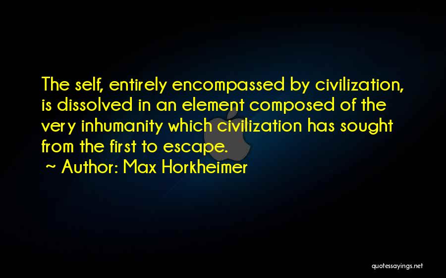 Dissolved Quotes By Max Horkheimer