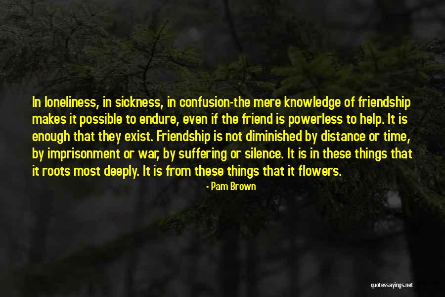 Distance And Time Friendship Quotes By Pam Brown