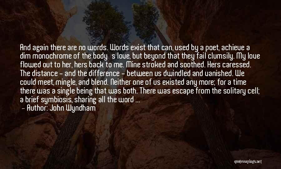 Distance And Time Love Quotes By John Wyndham