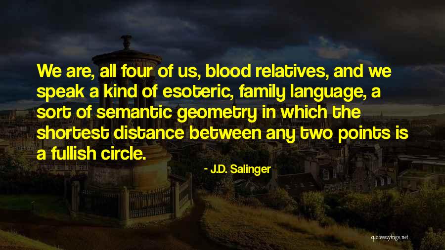 Distance Between Family Quotes By J.D. Salinger