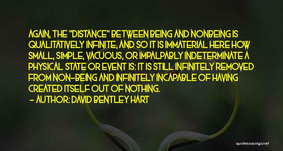 Distance Created Quotes By David Bentley Hart