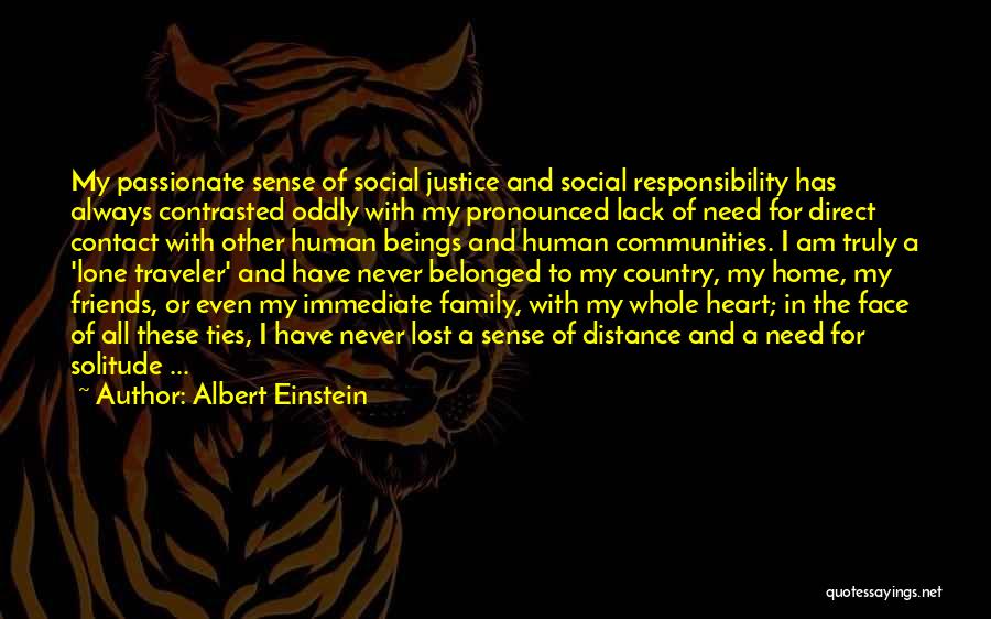 Distance From Family Quotes By Albert Einstein