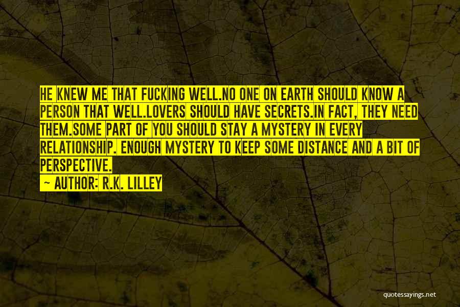 Distance In Relationship Quotes By R.K. Lilley