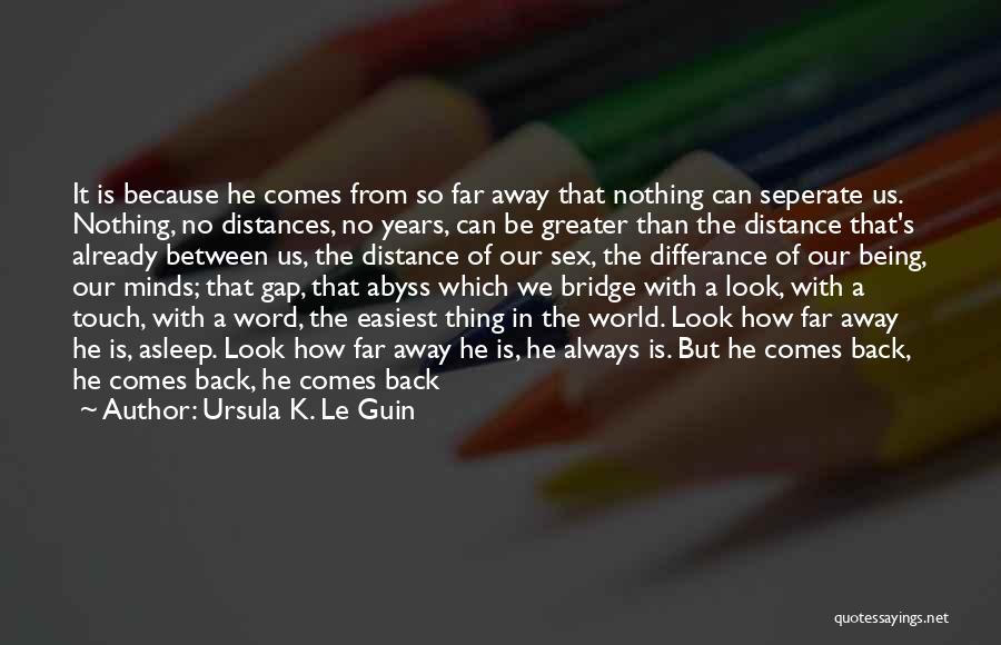 Distance Is Nothing Quotes By Ursula K. Le Guin