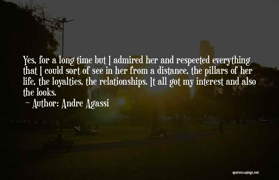 Distance Relationships Quotes By Andre Agassi