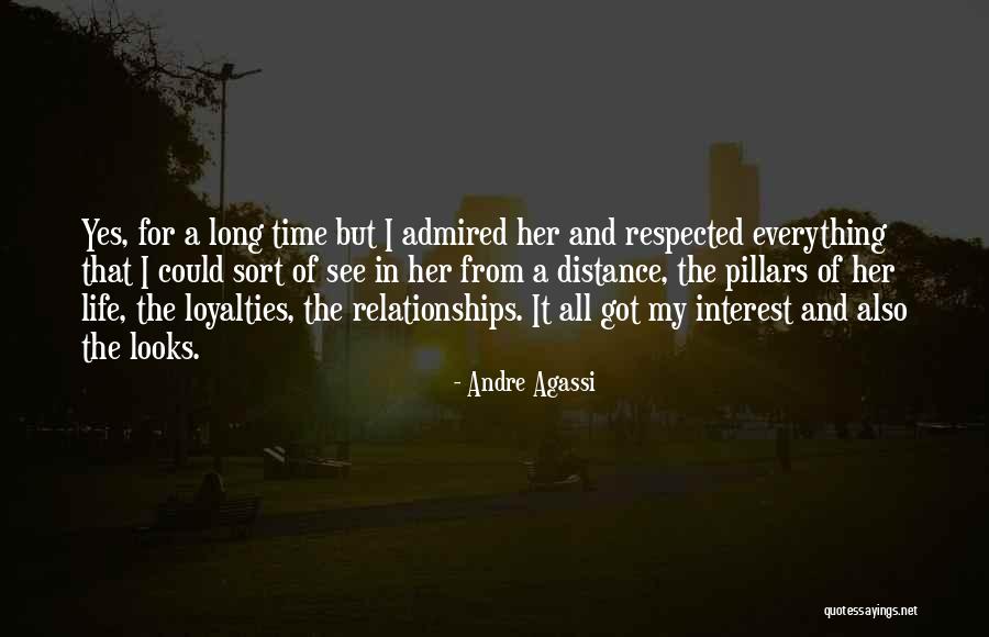 Distance Relationships Quotes By Andre Agassi