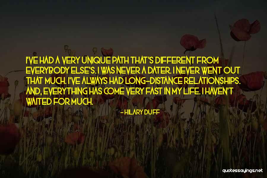 Distance Relationships Quotes By Hilary Duff