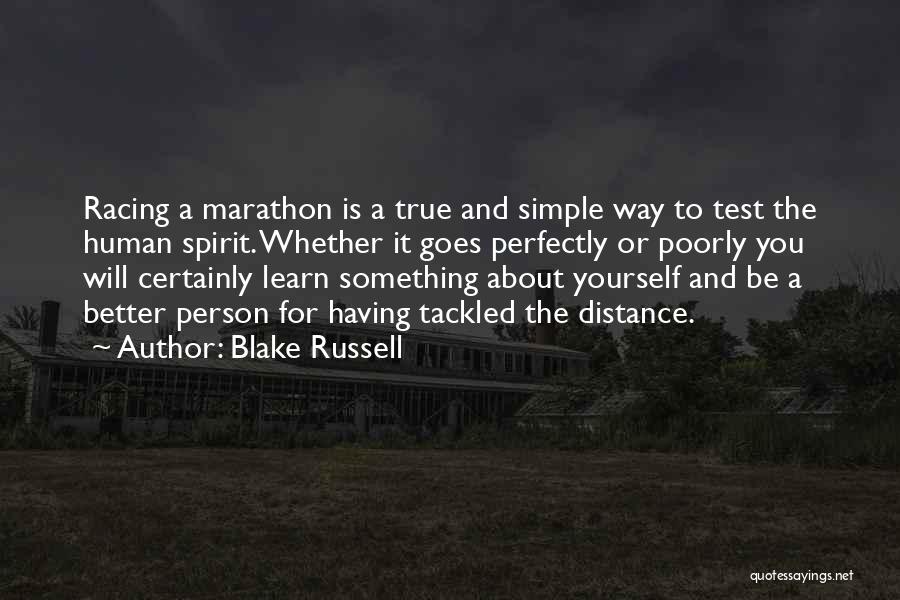 Distance Running Quotes By Blake Russell