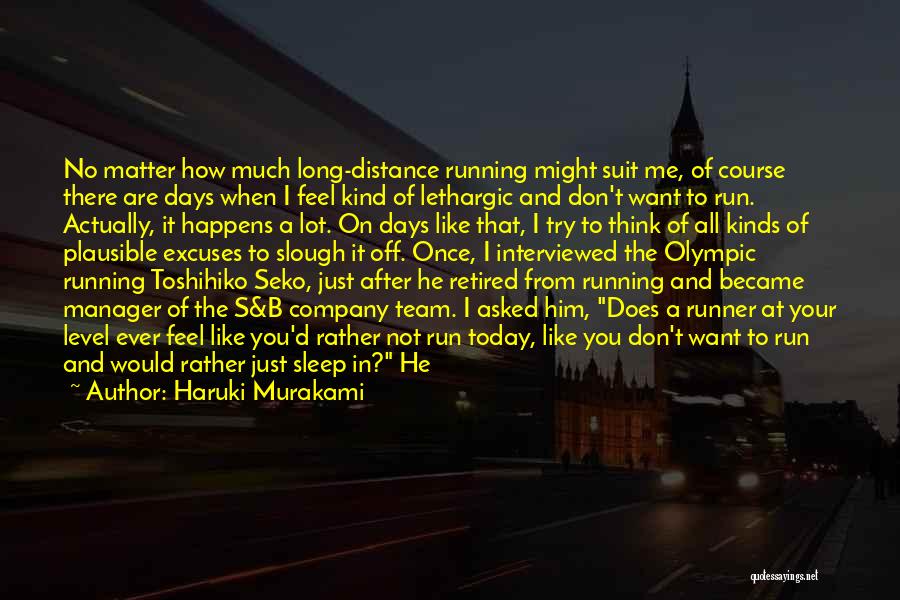 Distance Running Quotes By Haruki Murakami