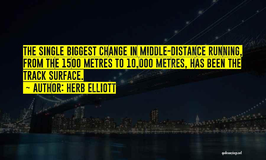 Distance Running Quotes By Herb Elliott