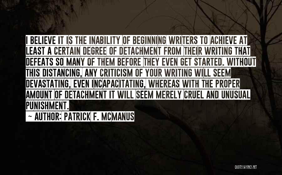 Distancing Myself From Him Quotes By Patrick F. McManus