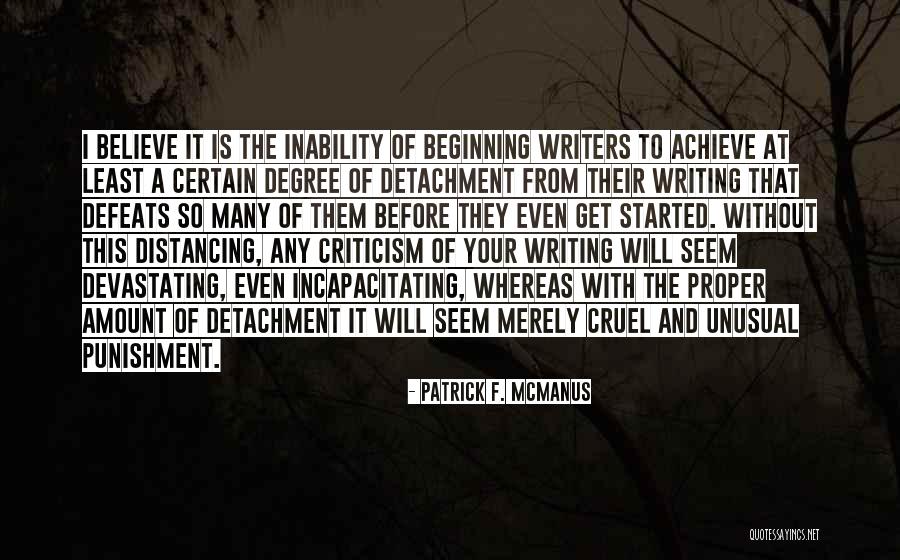 Distancing Quotes By Patrick F. McManus Distancing Quotes By Patrick F. McManus