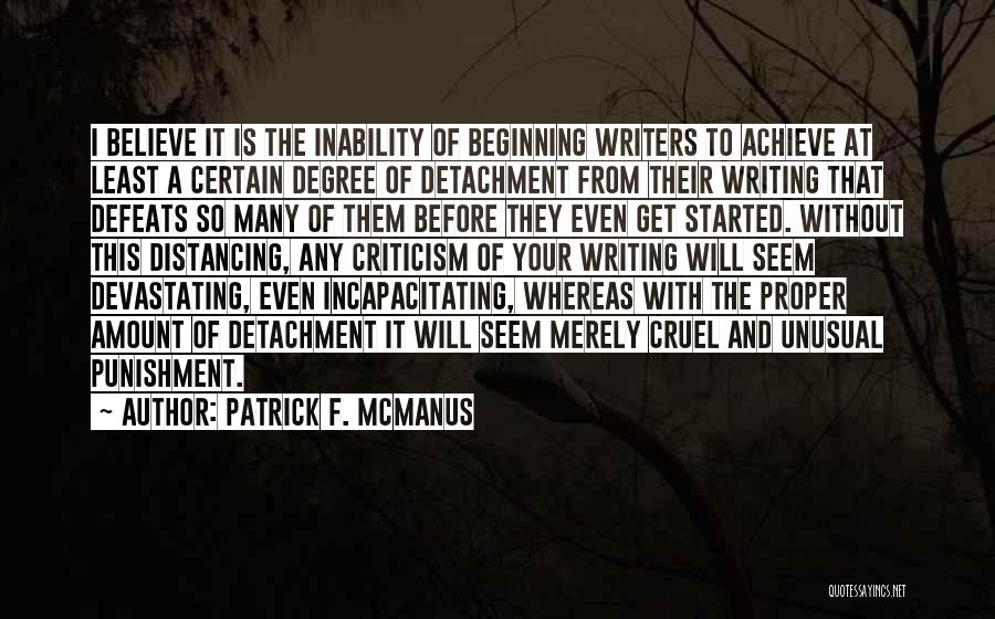 Distancing Yourself From Others Quotes By Patrick F. McManus