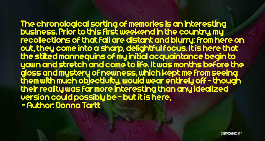 Distant Memory Quotes By Donna Tartt