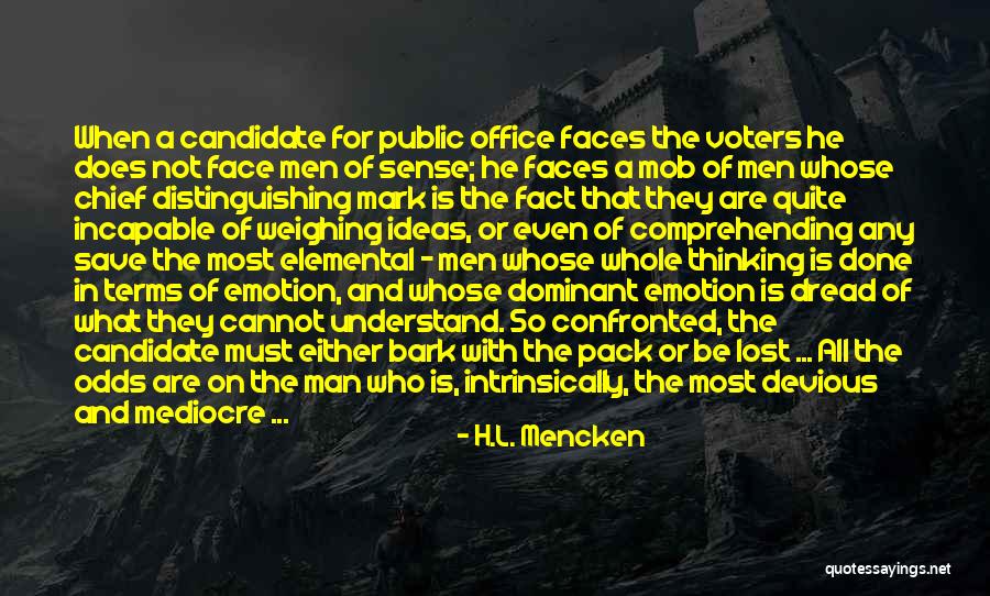 Distinguishing Mark Quotes By H.L. Mencken Distinguishing Mark Quotes By H.L. Mencken