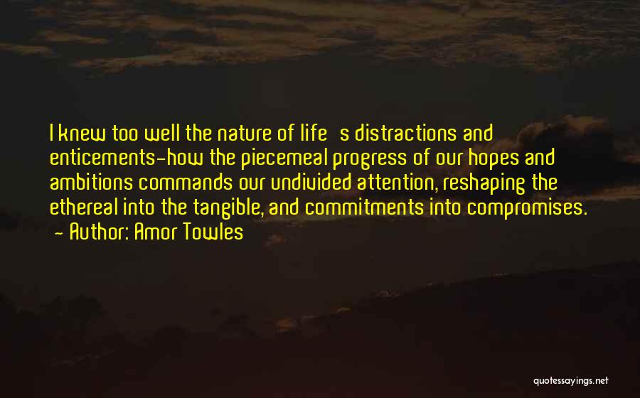 Distractions Quotes By Amor Towles