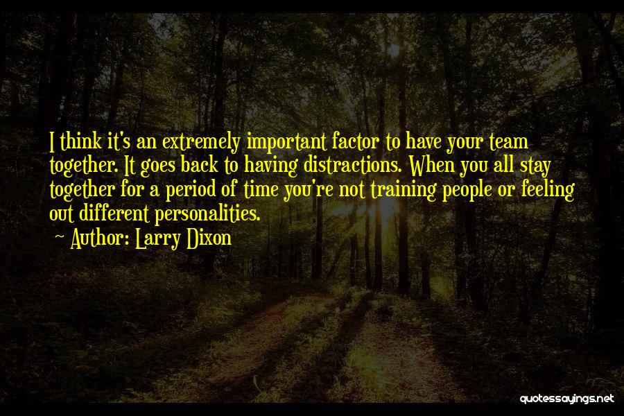 Distractions Quotes By Larry Dixon