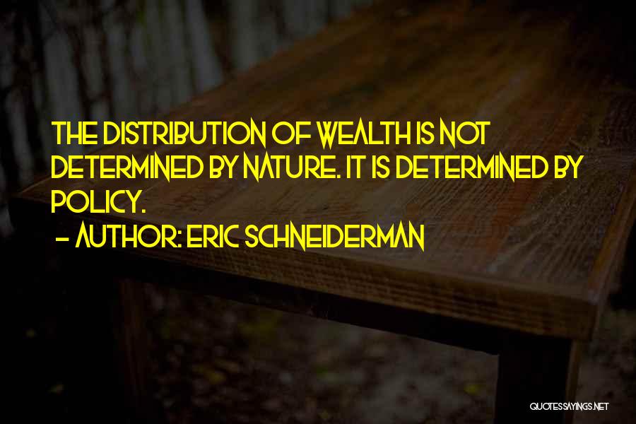 Distribution Of Wealth Quotes By Eric Schneiderman