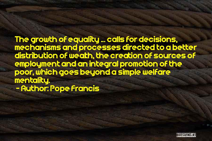 Distribution Of Wealth Quotes By Pope Francis