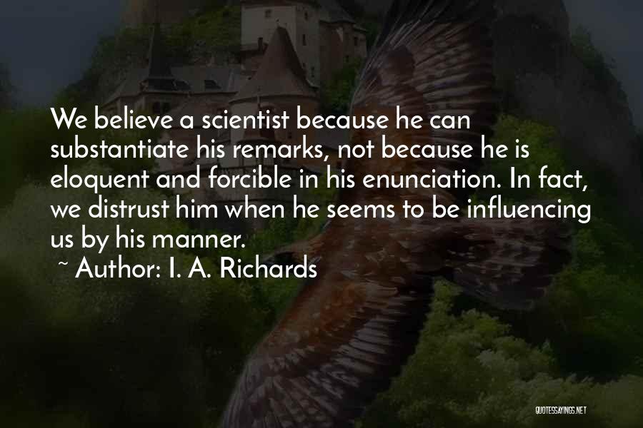 Distrust Quotes By I. A. Richards