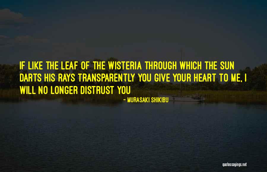 Distrust Quotes By Murasaki Shikibu Distrust Quotes By Murasaki Shikibu