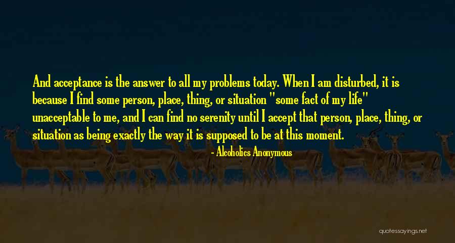 Disturbed Life Quotes By Alcoholics Anonymous