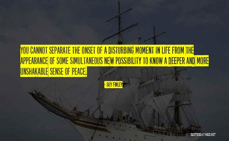 Disturbing Peace Quotes By Guy Finley