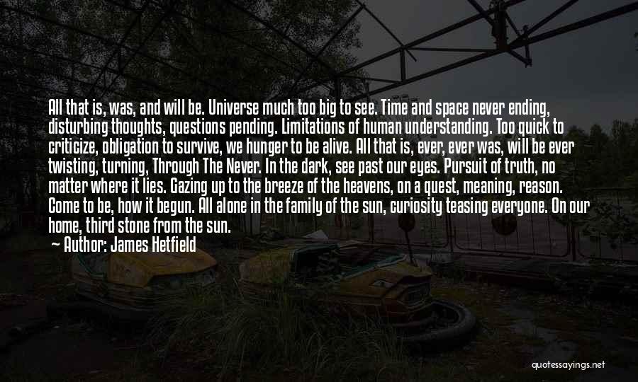 Disturbing The Universe Quotes By James Hetfield