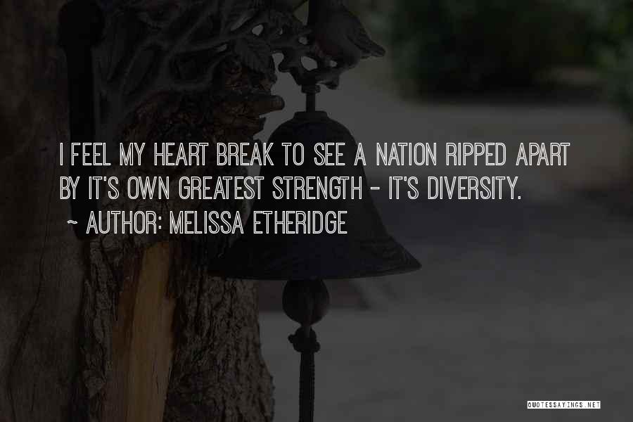 Diversity And Strength Quotes By Melissa Etheridge