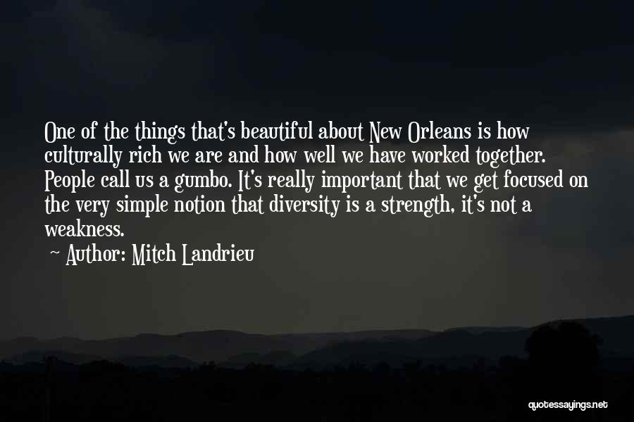 Diversity And Strength Quotes By Mitch Landrieu