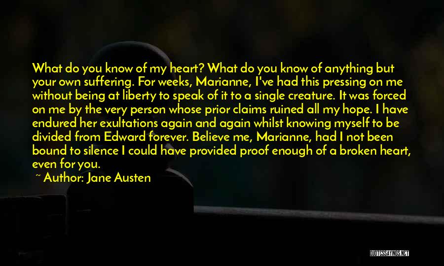 Divided Heart Quotes By Jane Austen