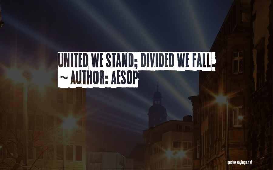 Divided We Stand Quotes By Aesop