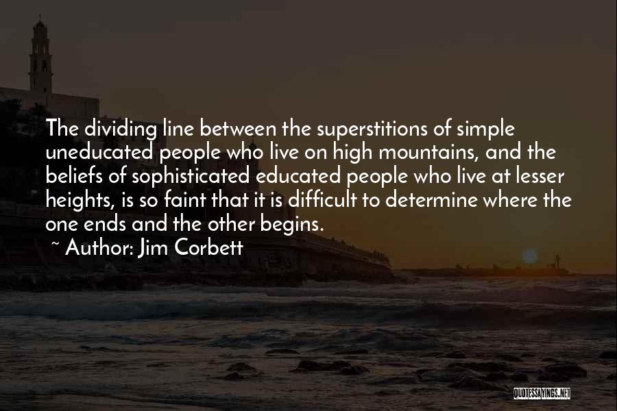 Dividing Line Quotes By Jim Corbett