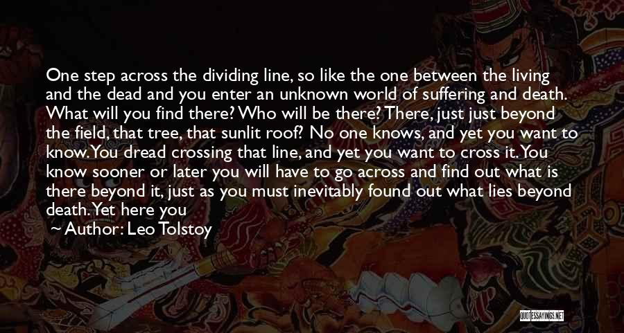 Dividing Line Quotes By Leo Tolstoy