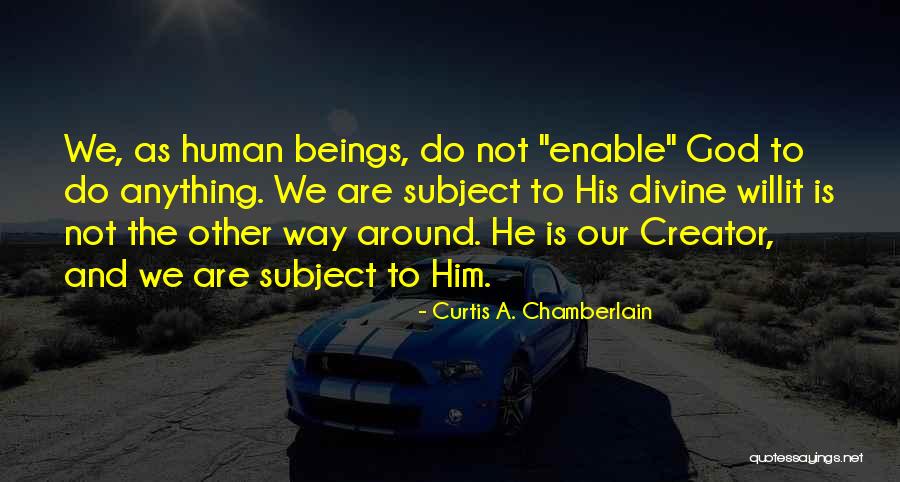 Divine Beings Quotes By Curtis A. Chamberlain