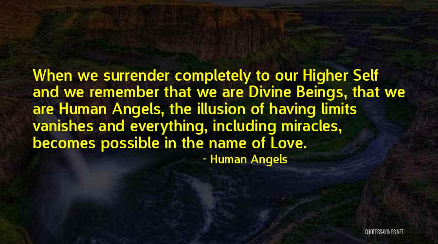 Divine Beings Quotes By Human Angels